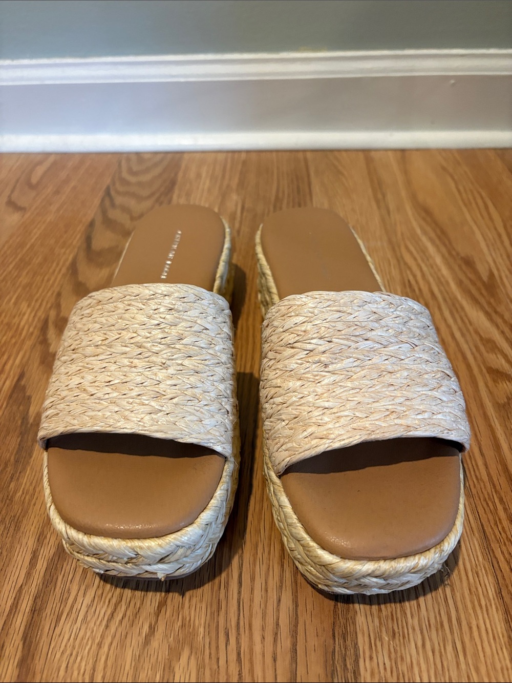 American Eagle Outfitters Braided Espadrille Slide Sandals in Natural